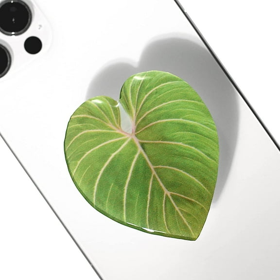 OnTheGrip Cute Acrylic Tropical Leaf Design Collapsible Expandible Mobile Phone Grip Stand Holder for Smartphone Tablet Cell Phone Accessory (Gloriosum)