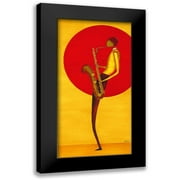Ona 11x18 Black Modern Framed Museum Art Print Titled - Jazz Man II
