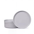thumbnail image 1 of Onader 6 Piece Serving Plates, 7.87 inch Dishes Set for Home Kitchen, Speckled Dinner Plates for Salad Steak Dessert Fruit and Pasta, Microwave & Dishwasher Safe,Light Gray, 1 of 9