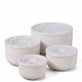 thumbnail image 1 of Onader 8-Piece Ceramic Bowls with Lid, Mixing Bowls Set of 4 for Kitchen Meal Prep Food Storage Leftover, Stoneware Serving Bowl for Cooking Baking, Seashell White, 1 of 11