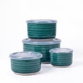 thumbnail image 1 of Onader 8 Piece Serving Bowls with Lid, Ceramic Mixing Bowls Set of 4, Food Storage Container for Soup Salad Meat Pasta Cereal Leftover, Microwave & Dishwasher Safe - Green, 1 of 10
