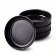 thumbnail image 1 of Onader Pasta Bowls Set of 4, 35oz Stoneware Large Pasta Bowls, Wide & Shallow Pasta Plates for Salad Soup Dessert, Microwave and Dishwasher Safe - Matte Black, 1 of 9