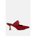thumbnail image 1 of Onagra Microfiber Pointy Slip-On Mules, 1 of 10