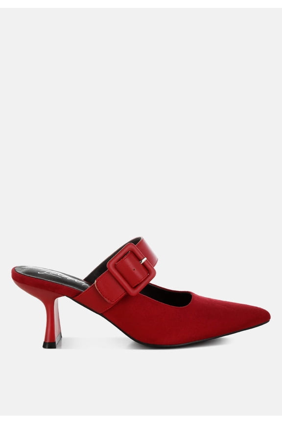 Onagra Microfiber Pointy Slip-On Mules