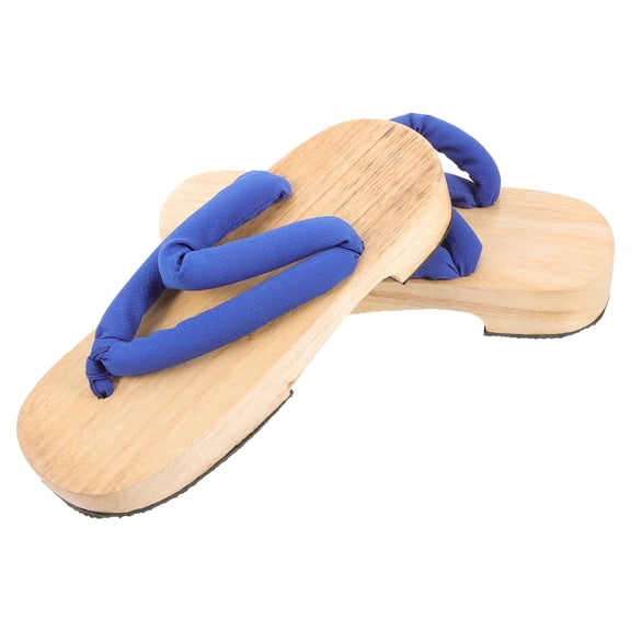 Onaparter 1 Pair Japanese Clog Shoes Wooden Clog Sandals Women Female Clog Slippers （As Shown）