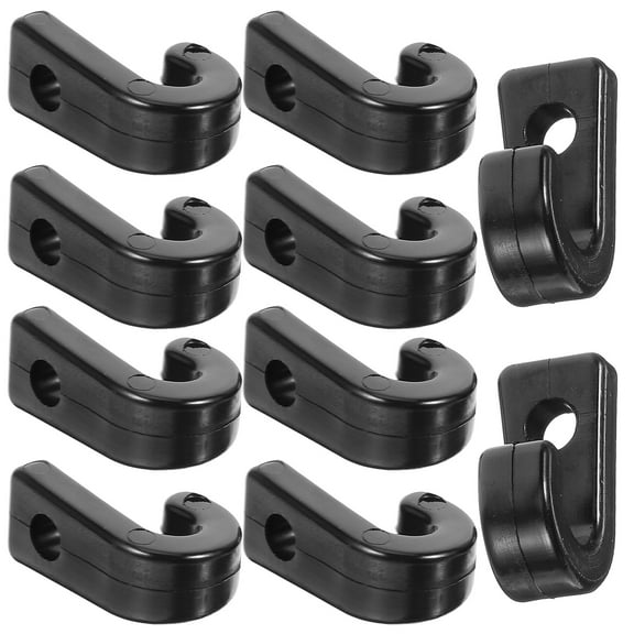 Onaparter 10pcs Multi-function Kayak Hooks Professional Canoe Hooks Outdoor Bungee Hooks Black