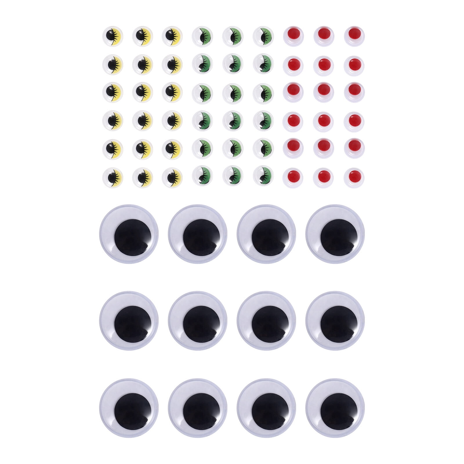 Onaparter 2 Bags Movable Eyes Stickers for Doll Cartoon Accessories Selfadhesive Googly DIY