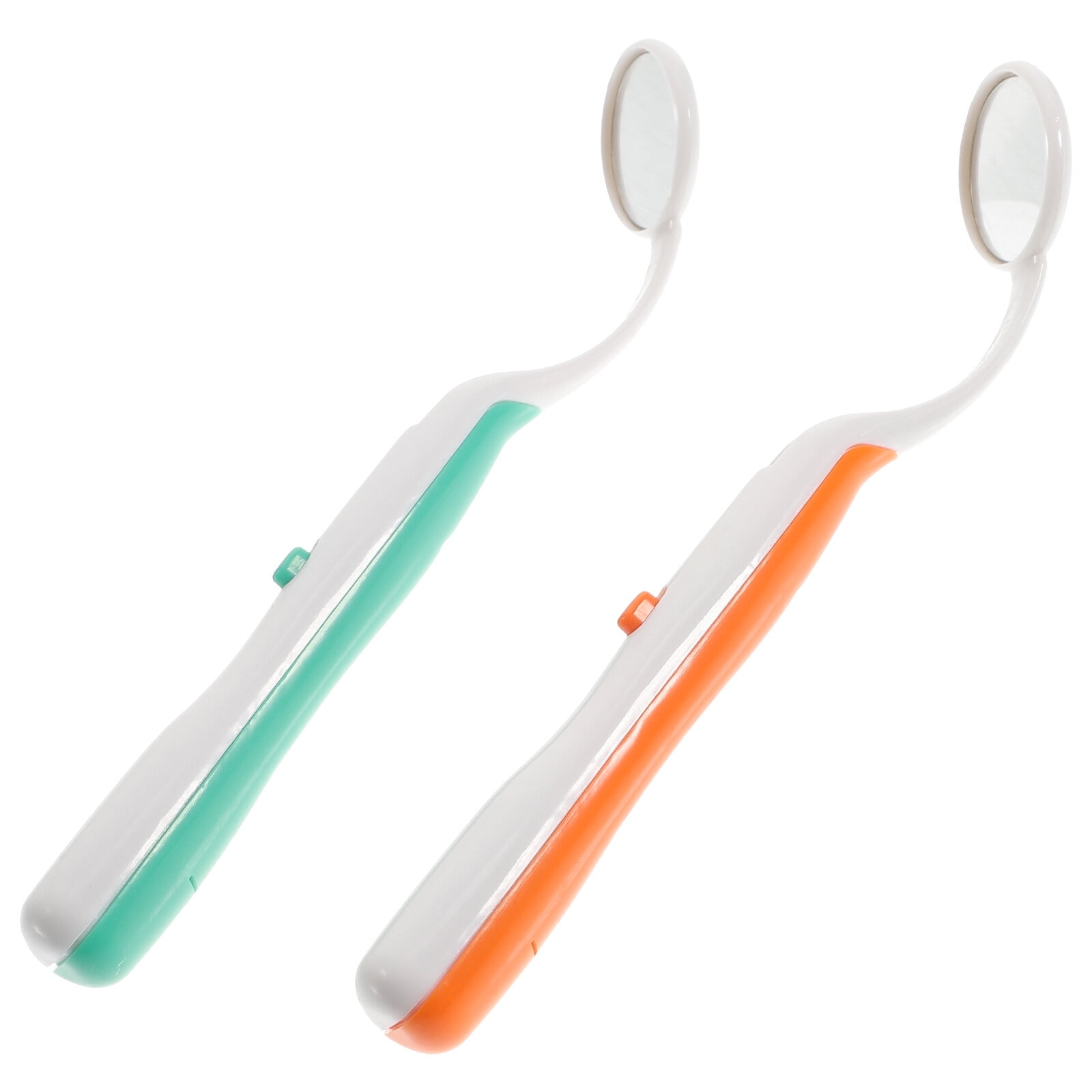 Onaparter 2 PCS Mirrors with Light Stomatoscope Dental Anti Fog Dentist for inside Mouth Convenient As Shown
