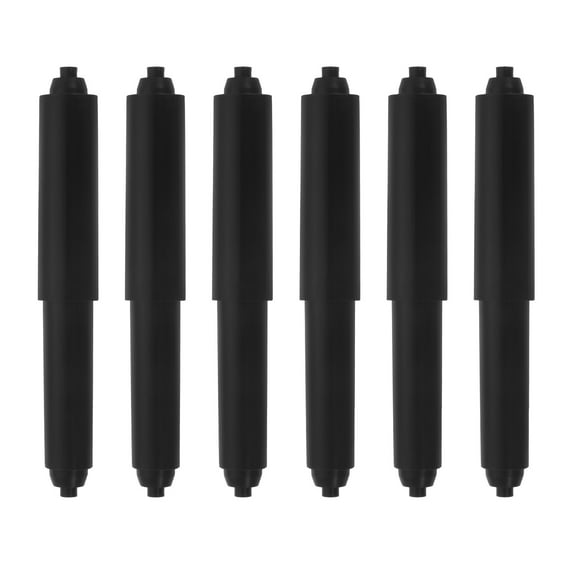 Onaparter 6 Pcs Carton Shaft Rollers Paper Towel Holder Plastic Toilet Scented Tissue Retractable Black