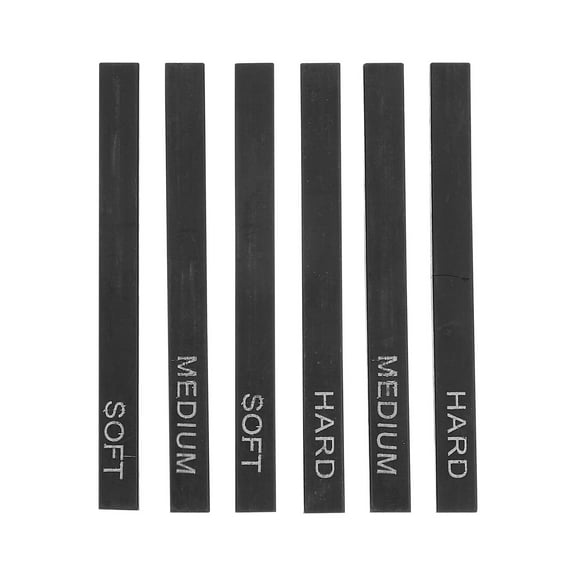 Onaparter 6 Pcs Sketch Carbon Square Bars Compressed Charcoal Rods Art Supplies Lead Pencils Sketching Blocks Black Sticks （Black）
