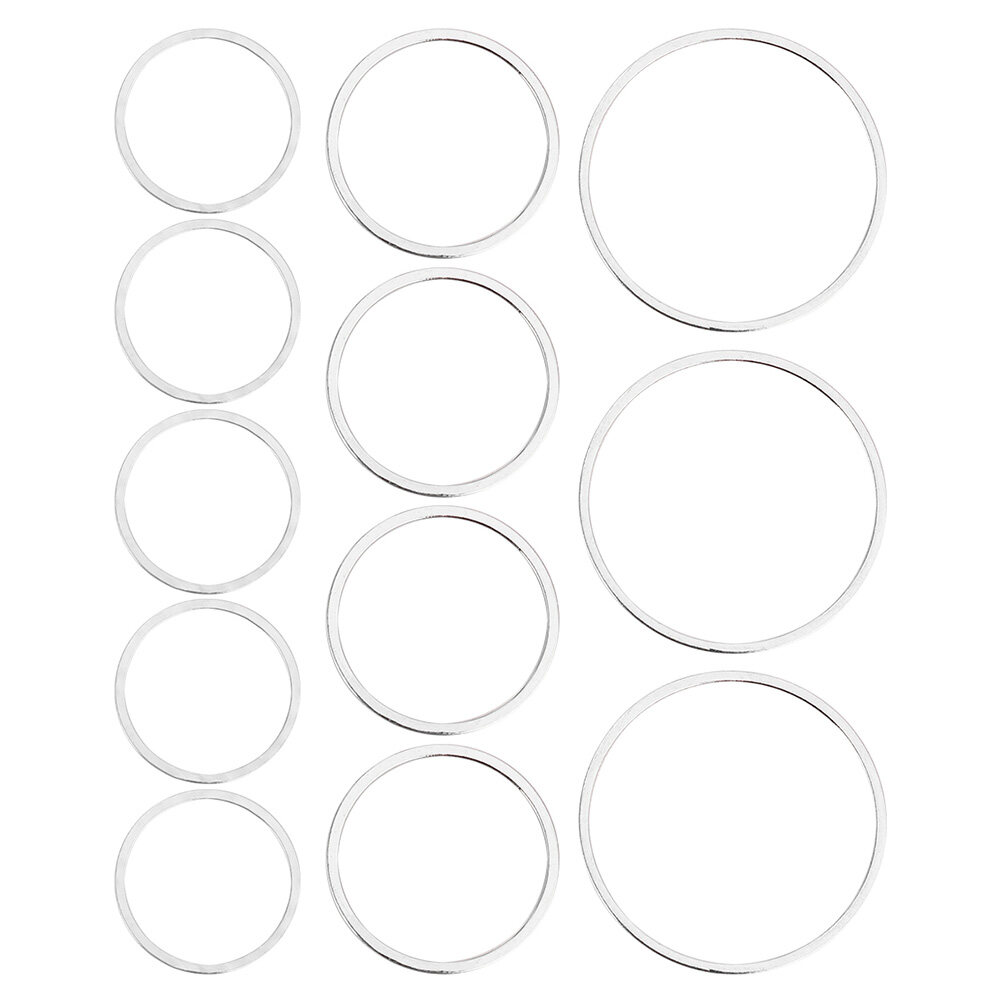 Onaparter 60 Pcs Round Earring Pendant Jewlery Jewelry Making Materials DIY Alloy Ornament Crafts Silver