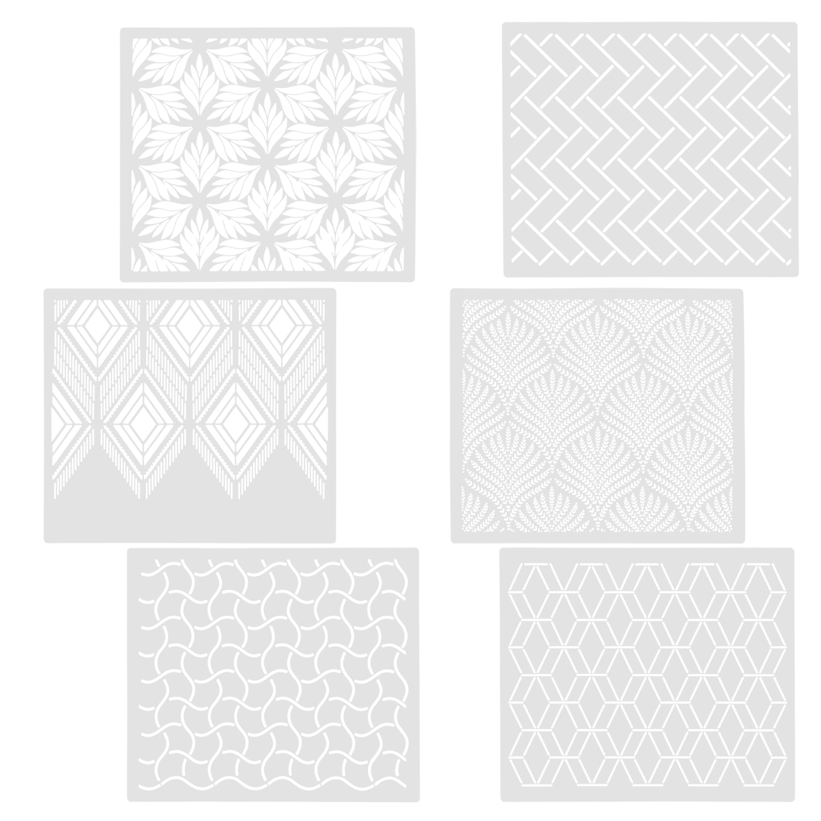 Onaparter 6Pcs Baking Painting Stencils Cake Drawing Templates Dessert ...