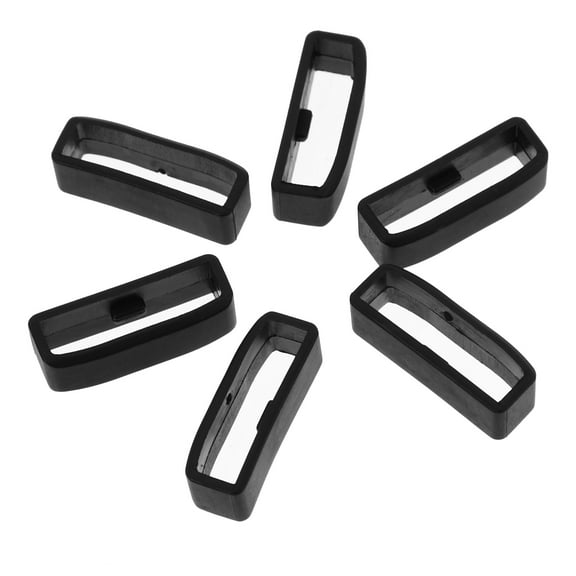 Onaparter 6pcs Watch Band Keeper Watch Band Anti-lost Replacement Wristbands Buckle Holder （Black）