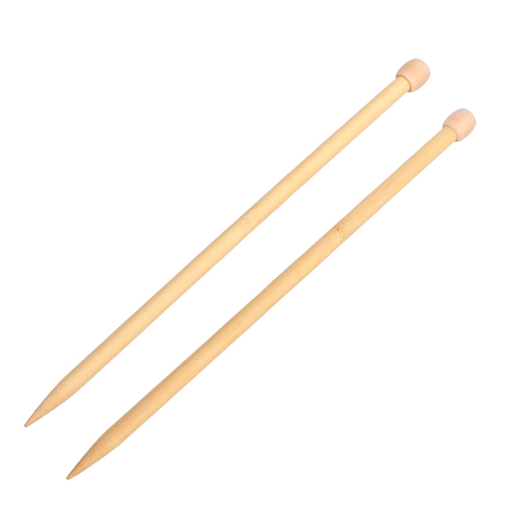 2-Pcs Wooden Knitting Needles - Single Point Carbonized Needles For Scarf, Sweater, Blanket (20mm) - View #4