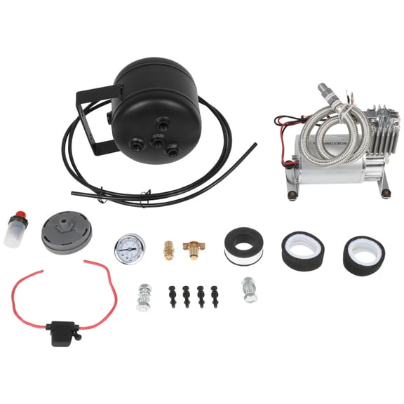 Onboard System Kit with 0.5 Gal (2Liter) Train Air Horn Tank 150 PSI Air Compressor