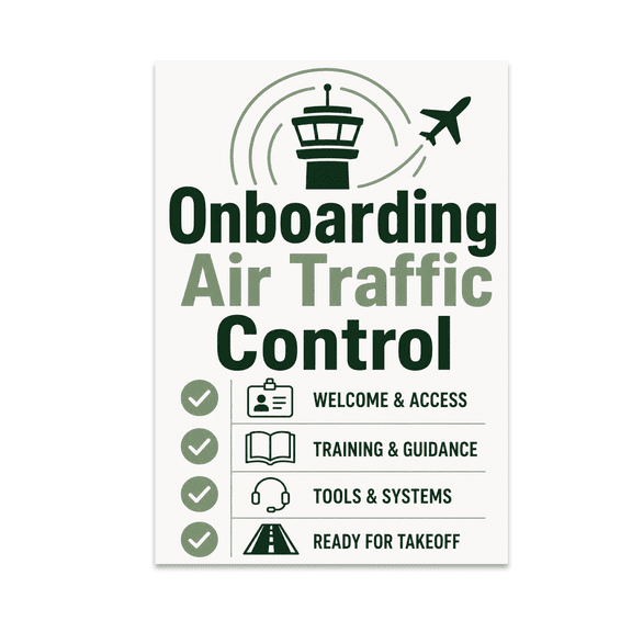 Onboarding Air Traffic Control Checklist - Aviation Professional - 13x19 Poster Print