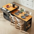 thumbnail image 1 of Onbrill 76" Kitchen Islands w/Extendable Dining Table, 2-6 Island Table for Kitchen w/Double-Side Storage, 1 of 7