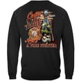 thumbnail image 1 of Once A Firefighter 100% Cotton Black Long Sleeves T-Shirt Medium, 1 of 2
