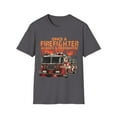 thumbnail image 1 of Once A Firefighter Always A firefighter Novelty Unisex Softstyle T-Shirt, 1 of 4