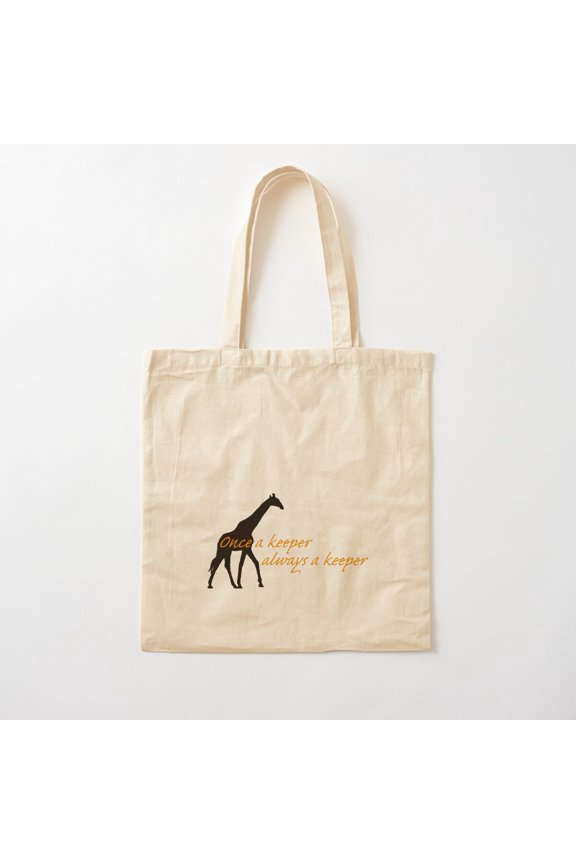 Once A Keeper, Giraffe Canvas Tote Bags, Reusable Shopping Bag