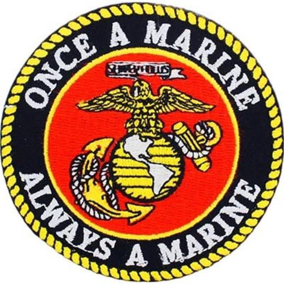 Eagle Emblems PM0615 Patch - USMC Logo, Once A Marine - 3.63 in.
