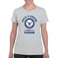 thumbnail image 1 of Once A Sailor Always A Sailor T-Shirt Women -Navy Designs, Female Large, 1 of 4
