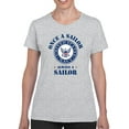 thumbnail image 1 of Once A Sailor Always A Sailor T-Shirt Women -Navy Designs, Female Medium, 1 of 4