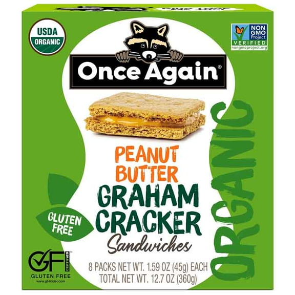Once Again - Graham Cracker Sandwiches Peanut Butter, 8Pk, 12.72oz