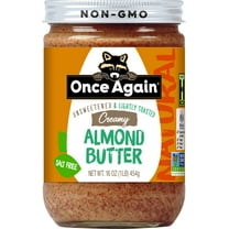 Once Again Natural Creamy Unsweetened & Lightly Toasted Almond Butter 16 oz