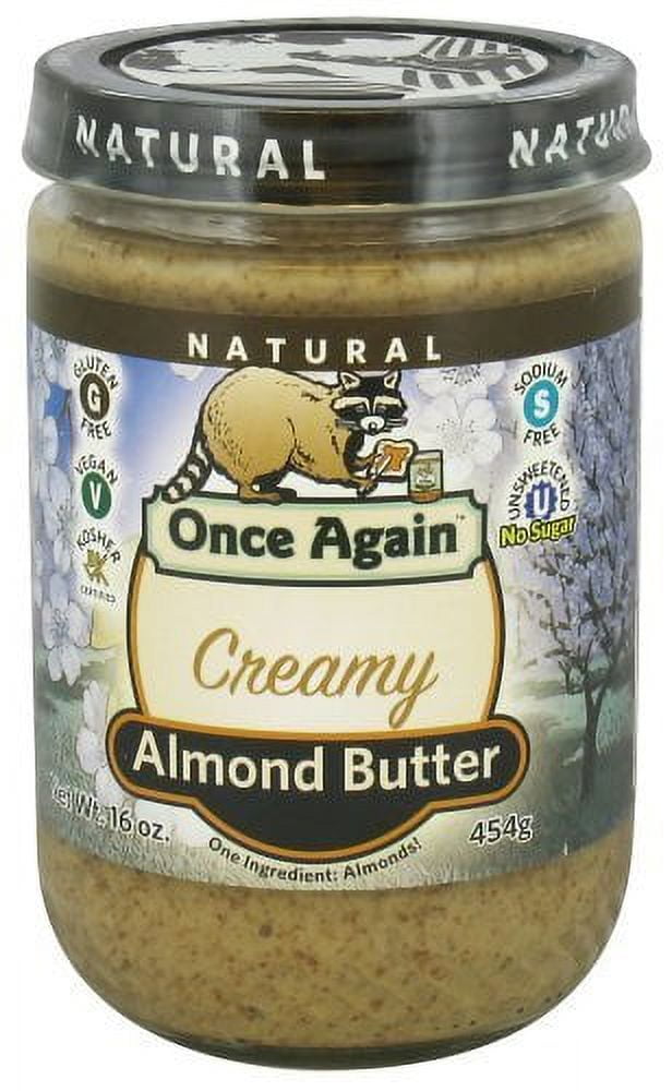 Once Again Natural Creamy Unsweetened & Roasted Almond Butter 16 oz