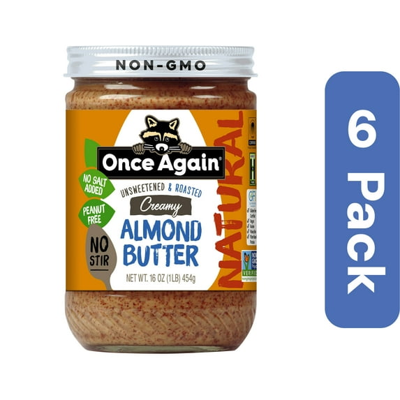 Once Again No Stir Almond Butter 16 oz (Pack Of 6)