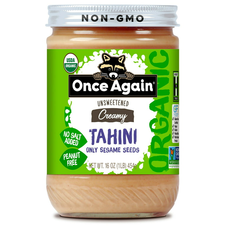 Once Again Organic Unsweetened Tahini Creamy Sesame Seed -- 16 oz