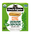 thumbnail image 1 of Once Again Peanut Butter Graham Cracker Sandwiches - Organic & Gluten Free, Non-GMO - Gluten Free Certified, Vegan, Kosher - Box of 8 Sandwich Packs, 1 of 3