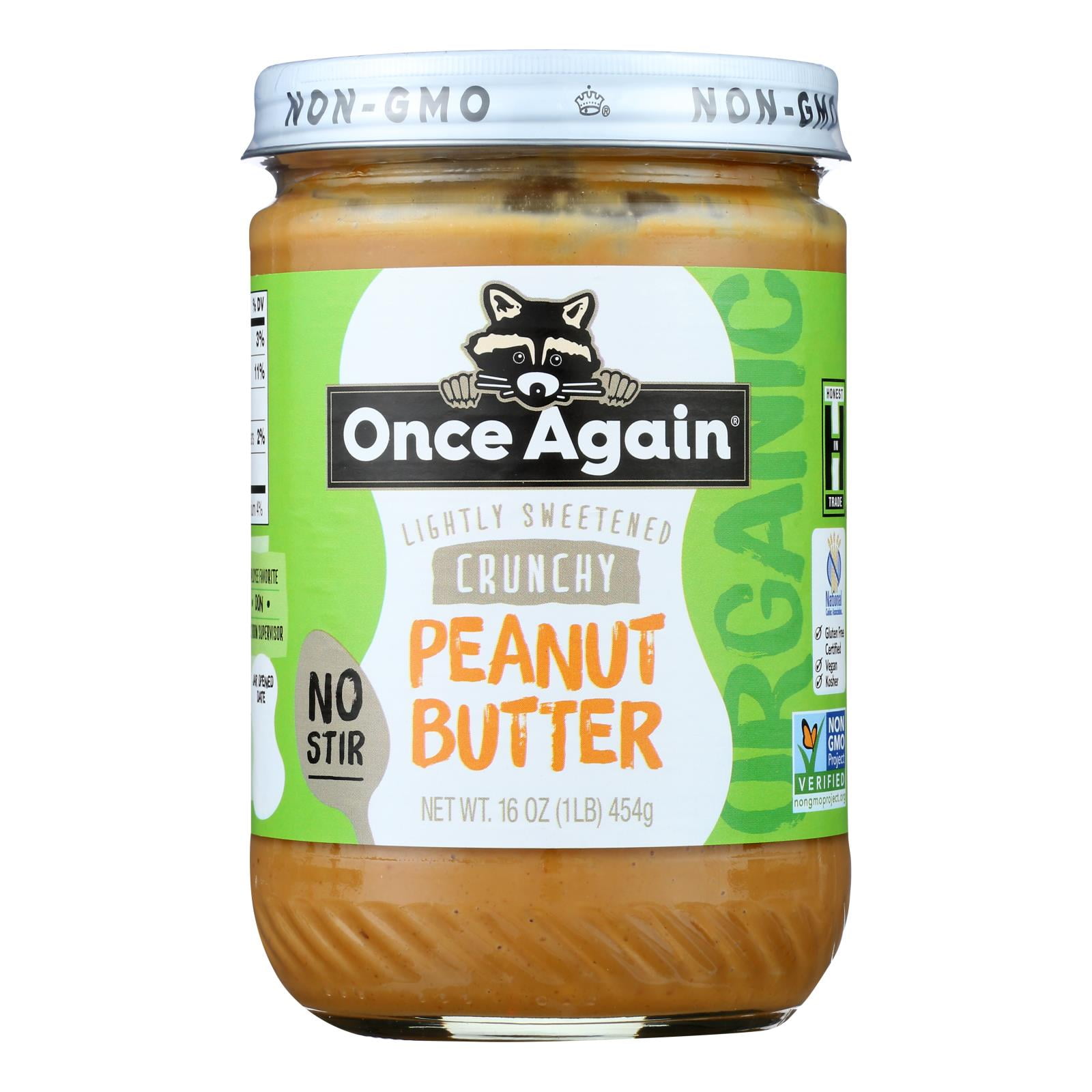 Once Again - Peanut Butter Organic Crunch - Case of 6-16 OZ