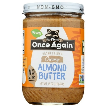 Once Again Unsweetened & Roasted Creamy Almond Butter 16 oz