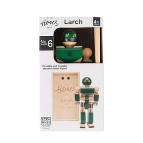 Once-Kids Playhard Heroes #6 Larch Wooden Building Blocks Set | Eco Toy for Kids & Creative Construction