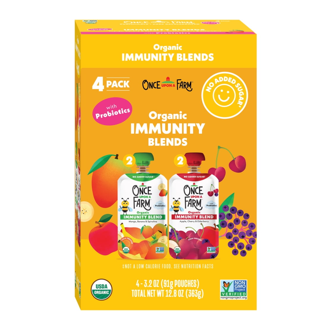 Once Upon a Farm Organic Refrigerated Kids' Snack Immunity Blend