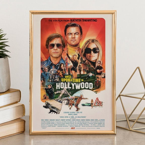 Once Upon A Time In Hollywood Classic Movie Poster, Leonardo Dicaprio Brad Pitt Wall Art Print