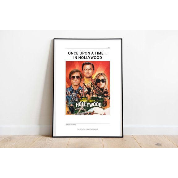 Once Upon A Time In Hollywood Inspired Art Poster, Quentin Tarantino Wall Art Print