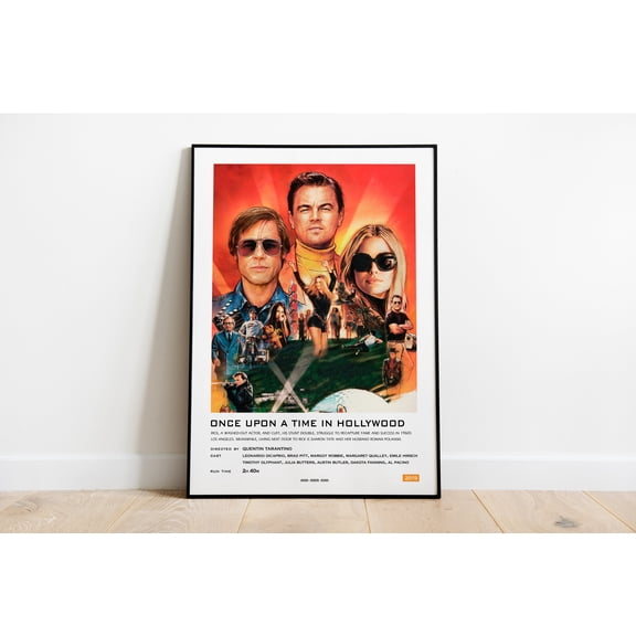 Once Upon A Time In Hollywood Movie Poster, Quentin Tarantino Film Wall Art Print