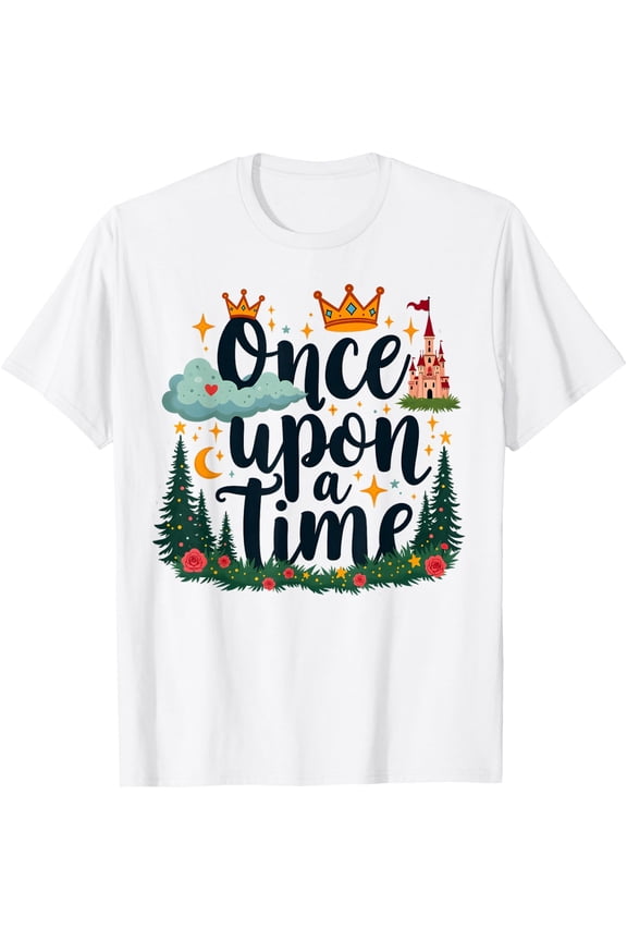 Once Upon A Time Storybook Fairytale Reader Whimsical Girls T-Shirt Size S-5XL