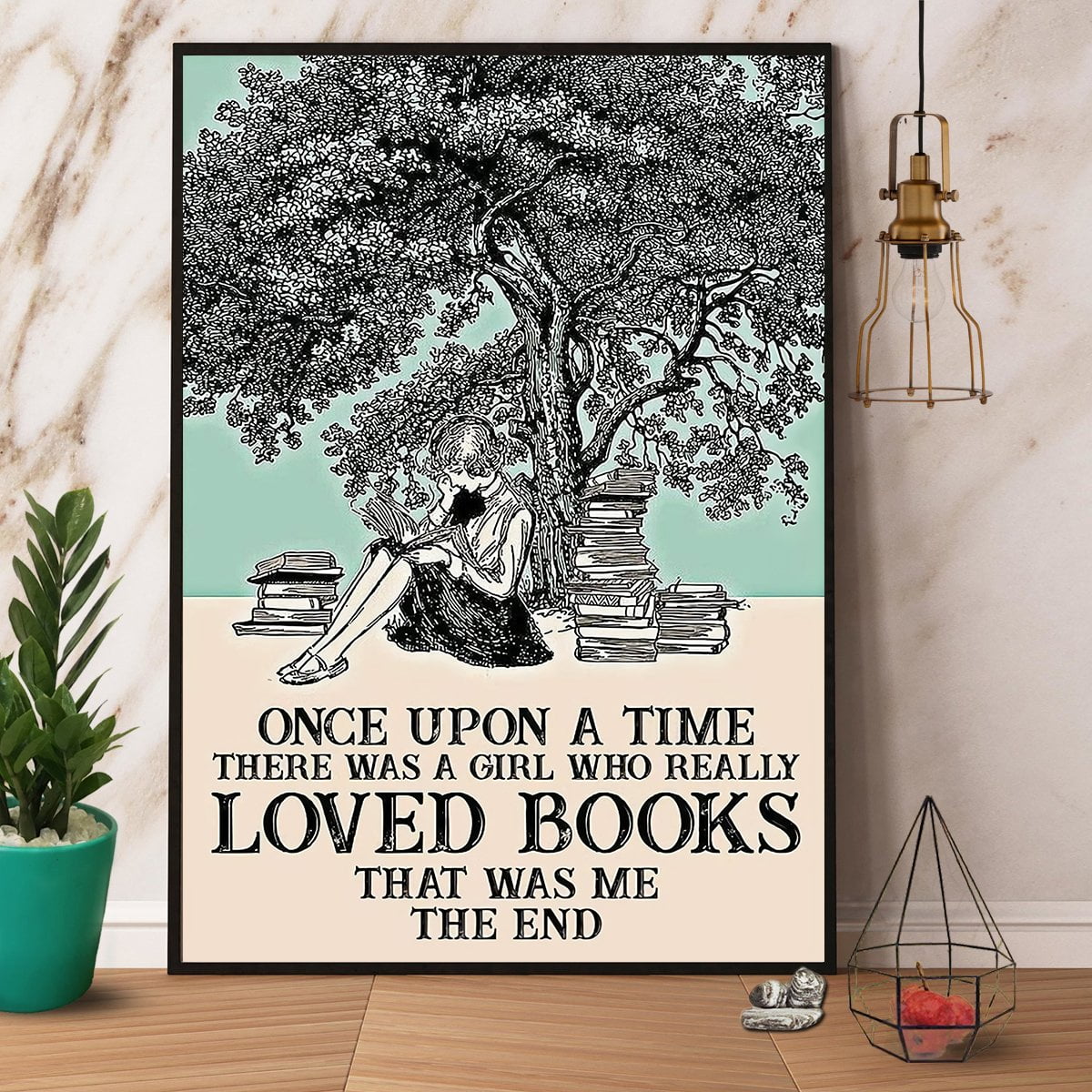 Once Upon A Time There Was A Girl Who Really Loved Books - Personalized Pillow (Insert Included)