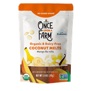 Once Upon a Farm Organic Coconut Melts, Mango Ba-nilla, 1oz Bag