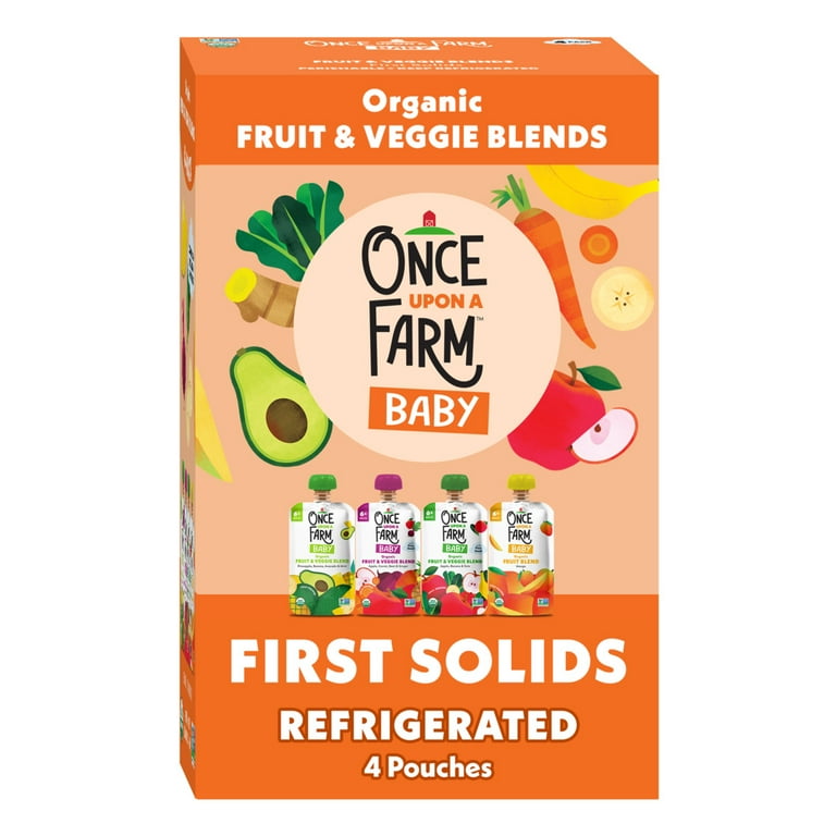 Once Upon a Farm Organic Refrigerated Baby Food Fruit Veggie