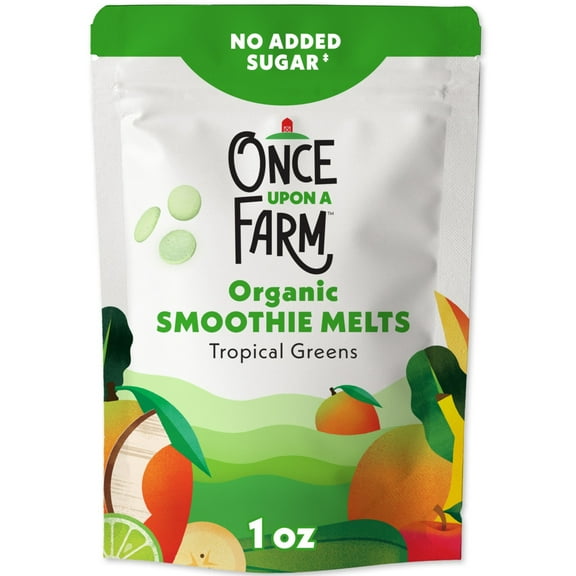 Once Upon a Farm Organic Smoothie Melts, Tropical Greens, 1oz