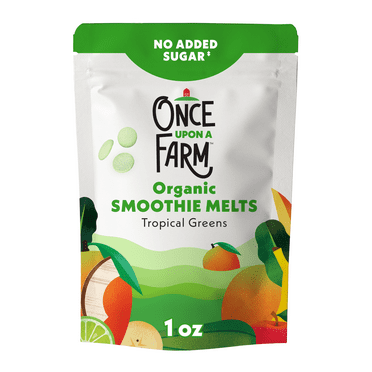 Once Upon a Farm Organic Smoothie Melts, Tropical Greens, 1oz Bag