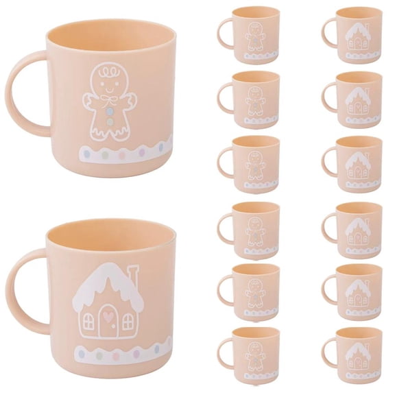 Once Upon a Gingerbread Pastel Holiday Mugs - 8 oz, 12 pc