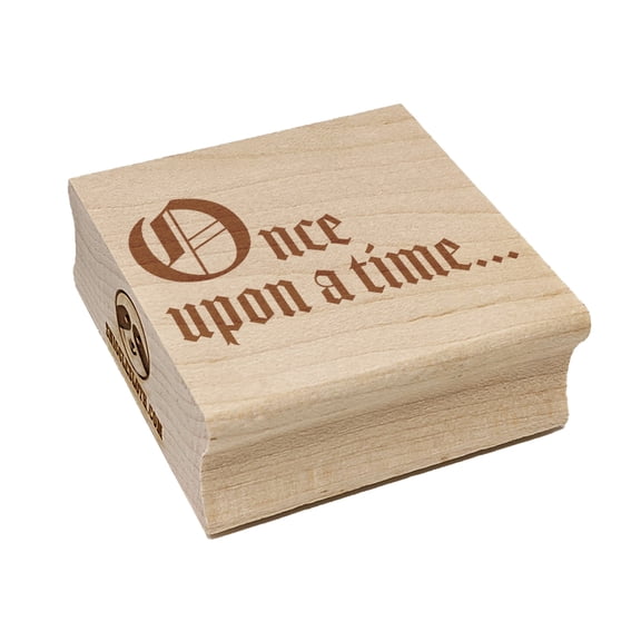 Once Upon a Time Fairy Tale Wedding Old Timey Text Square Rubber Stamp Stamping Scrapbooking Crafting - Small 1.25in