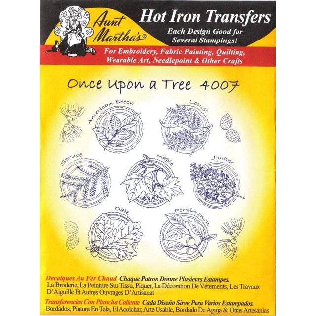 Once Upon a Tree Aunt Martha's Hot Iron Embroidery Transfer