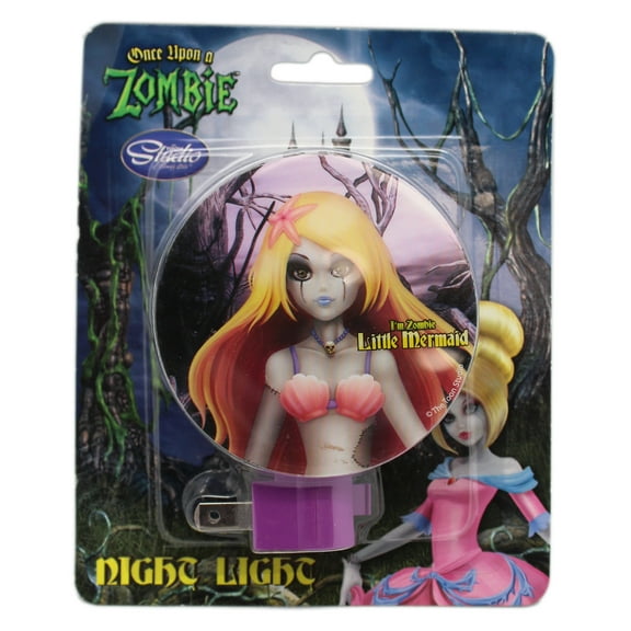 Once Upon a Zombie Night Light - The Little Mermaid Purple Colored Base Night Light